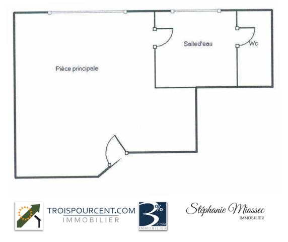 Appartement 1 pièce(s) 25.45 m²
