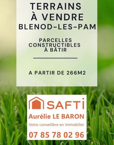 Terrain constructible à vendre à Blénod les Pont-à-Mousson