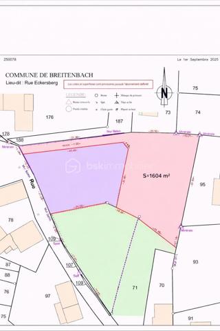 Terrain de 1 604 m²