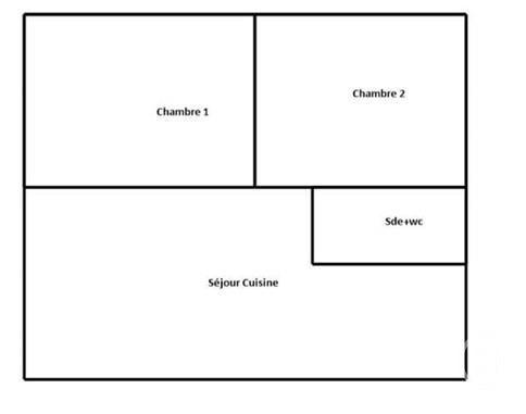 Appartement F3 à vendre  3 pièces - 61 m 2   PARIS  - 75018