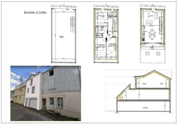 Centre historique - Rue des Tonneliers - Projet avec création d'habitation