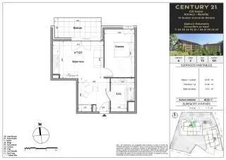 Appartement T2 à vendre  2 pièces - 41,81 m 2   FAVERGES SEYTHENEX  - 74