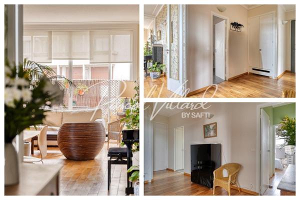 Appartement familial traversant en étage élevé avec 2 balcons dans une résidence sécurisée à Auteuil nord, Paris 16.