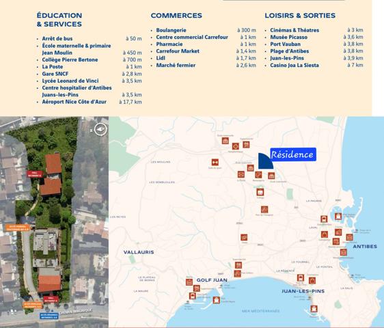 Antibes - 2P appartement - Nouvelle résidence dans un quartier résidentiel Combes