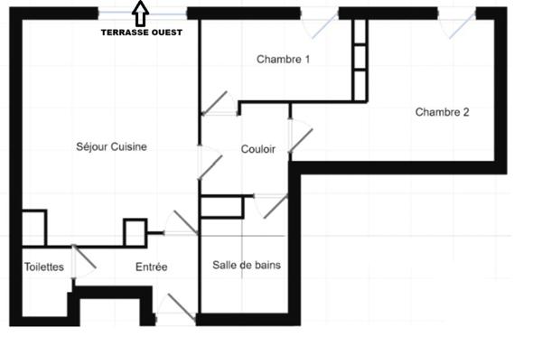 35000 Appartement récent 3 pièces Terrasse et Garage RENNES quartier CENTRE - LE LIBERTE (35)