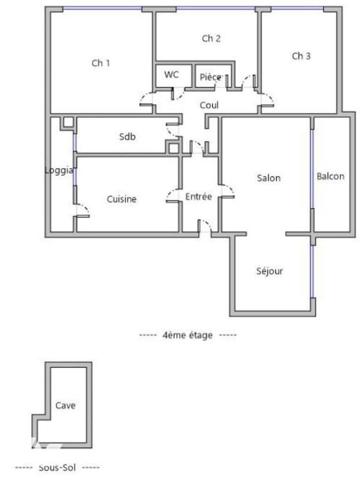 VENTE - Appartement T4 bis avec balcon et loggia ANGERS Arboretum