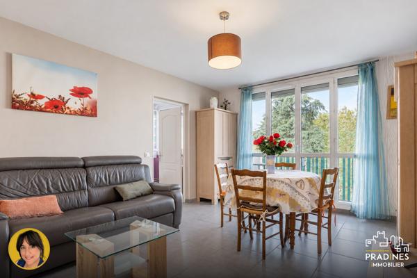 Pierre-Bénite – T3 lumineux de 70 m² avec balcon, parking, cave et garage possible