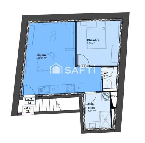 Appartement T2 39m2 LA VERPILLIERE