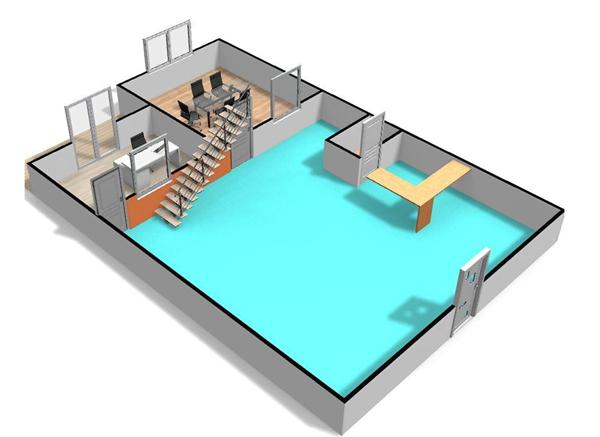 LOCATION LOFT-BUREAU EN DUPLEX - Saint Herblain 120 m2