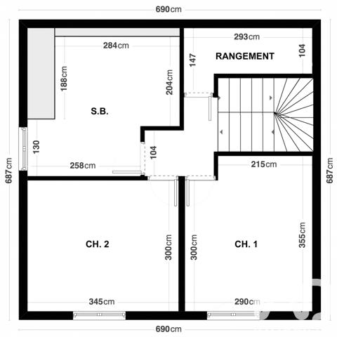 Maison à vendre 3 pièces 69 m² Persan