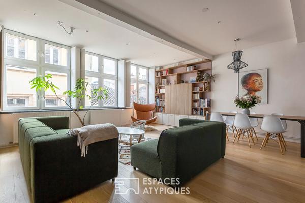 Duplex de caractère au dernier étage desservi par ascenseur