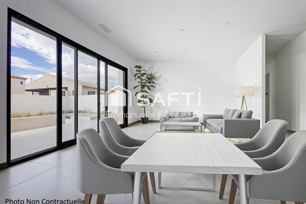 Maison neuve de 104 m², 3 chambres avec garage et piscine