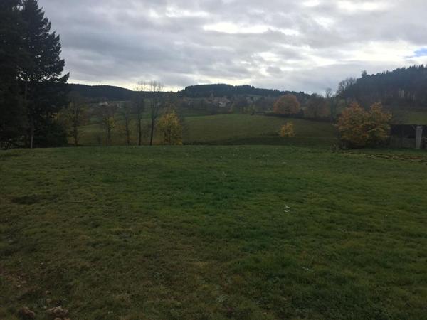 Dunières 43220 terrain constructible viabilisé environ 1218 m², très bonne exposition et vue dégagée