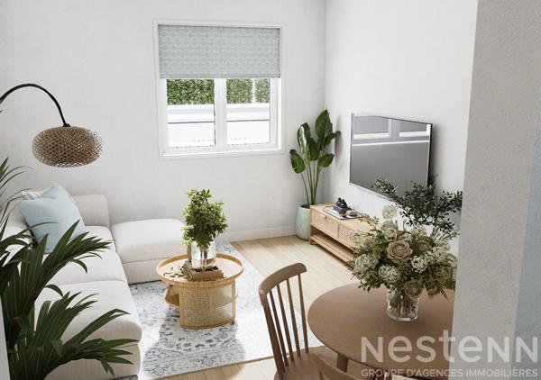 Saint-Pierre Quiberon - Vente appartement rénové à 30 mètres de la mer avec extérieur et 2 chambres