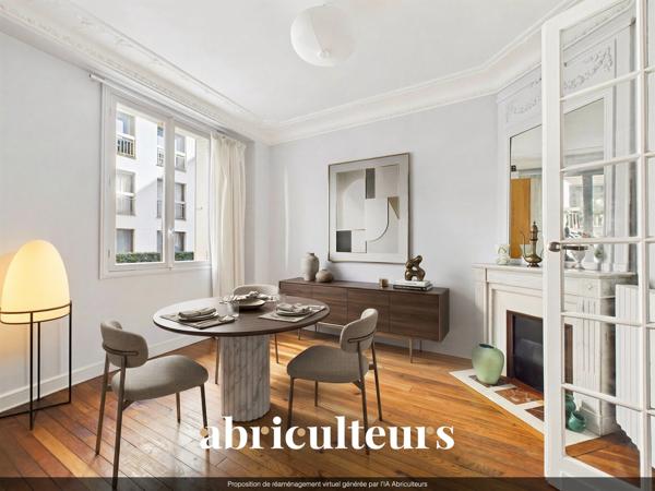 4 pièces au calme sur cour arborée Charme de l’ancien Paris 15e Convention 72 m²