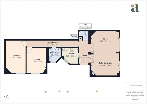 4 pièces au calme sur cour arborée Charme de l’ancien Paris 15e Convention 72 m²