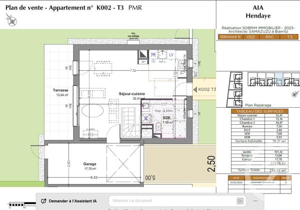 Maison à vendre  3 pièces - 78,37 m2 HENDAYE - 64