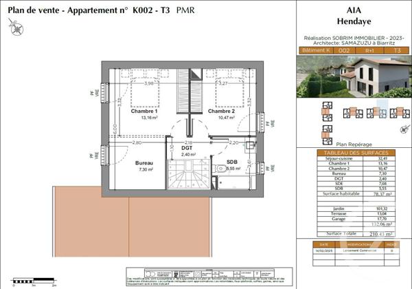 Maison à vendre  3 pièces - 78,37 m2 HENDAYE - 64