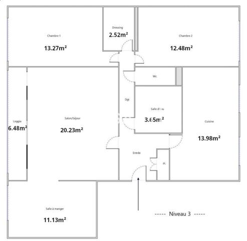 T4 à Moulin à Vent : calme, volumes et potentiel