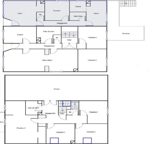 90800 BAVILLIERS – MAISON 10 PIÈCES – PLAIN-PIED – 7/8 CHAMBRES – TERRASSE - GARAGE 53 M² - ACTIVITE PRO
