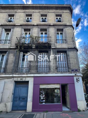 Bordeaux Centre : Local Pro + Appartement T3 + Cave Voûtée