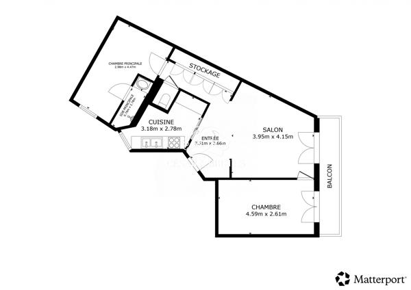 3 PIECES _ 57,64 m2 _ PARIS 14ᵉ _ PORT ROYAL