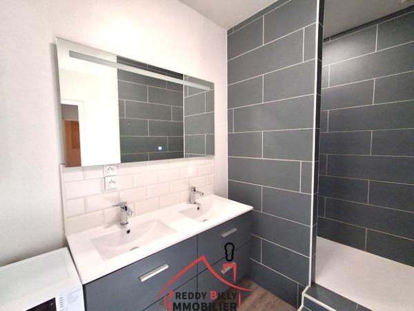 Immeuble composé de 2 appartements : un T3 loué et un T2 à rénover au RDC.