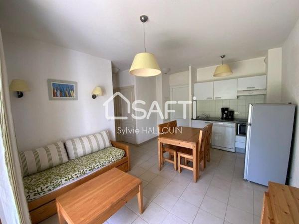 Appartement T2 bord de mer 34m² jardin parking