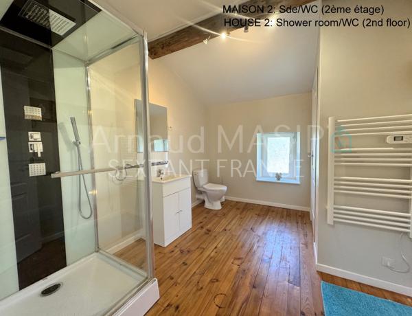 IMPOSANT ENSEMBLE IMMOBILIER, 2 MAISONS ATTENANTES, 8 CHAMBRES, GRAND JARDIN, PISCINE HORS SOL