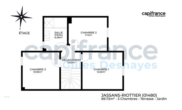 Jassans-Riottier (01480) 89.73m² - 3 Chambres - Terrasse et Jardin