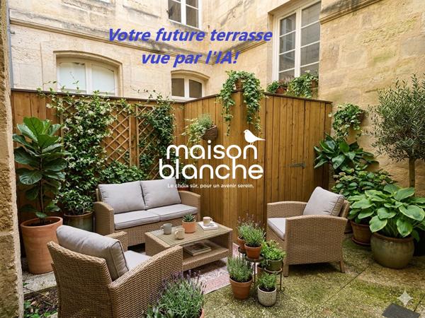 BORDEAUX CHARTRONS / CITE MONDIALE : JOLI T2 DE 42.55m² ON TRES BON ETAT  AVEC TERRASSE DE 8m² AU CALME, ...