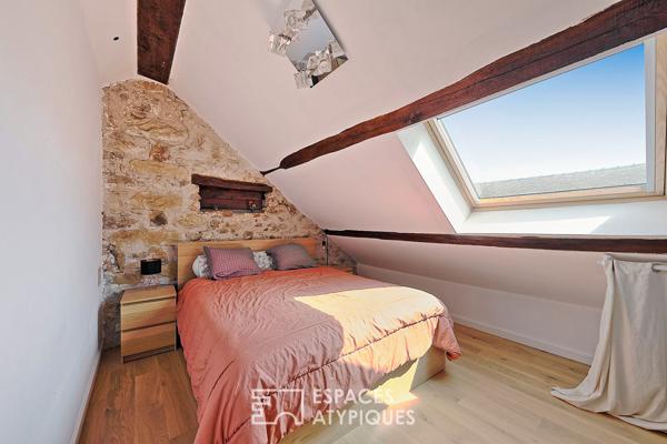 Maison en pierre avec un généreux jardin et ses arbres fruitiers