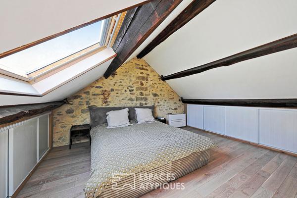 Maison en pierre avec un généreux jardin et ses arbres fruitiers