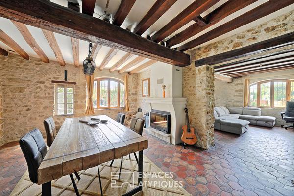 Maison en pierre avec un généreux jardin et ses arbres fruitiers
