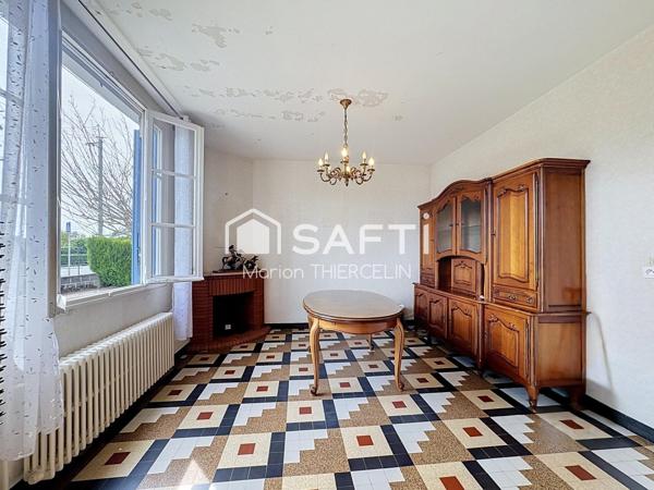 Maison à rénover avec belle parcelle de terrain de plus de 4000m² donnant sur le canal d’Orléans