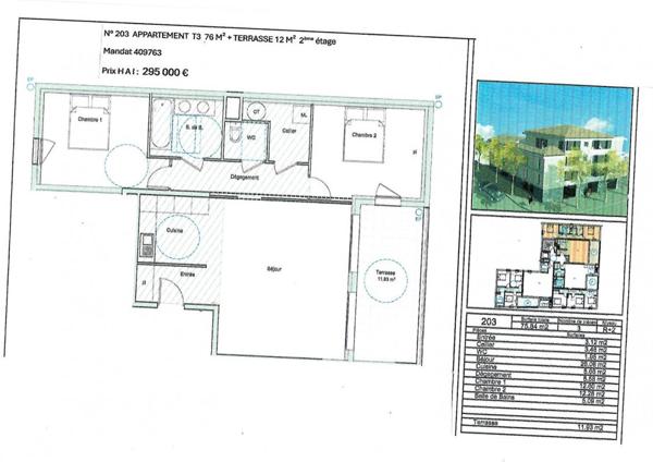 83300 DRAGUIGNAN  Appartement T3 pièce(s) 76 m2