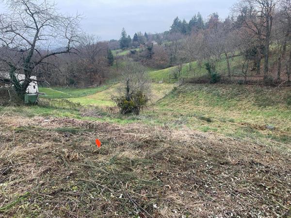 Terrain pentu à Saint-Just-Saint-Rambert - Viabilisé - 870 m²