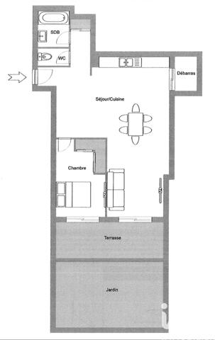 Appartement à vendre 2 pièces 56,83 m² Grasse