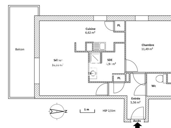 Location Appartement 2 pièces 47.75 m² - 112 ROUTE DE LYON Domarin 38300
