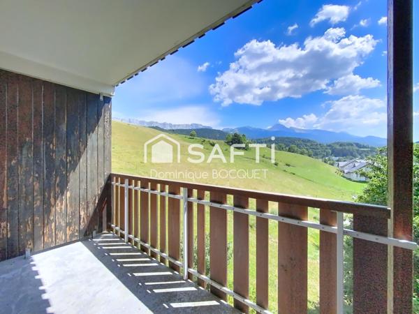 Studio + cabine 27 m2, exposé sud, balcon, ascenceur.