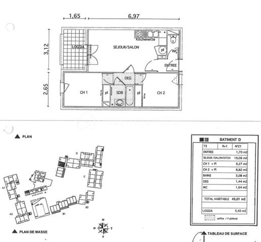 Appartement de 43 m²