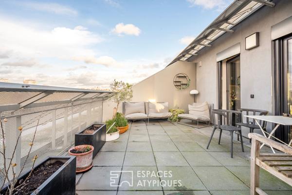 Appartement repensé par architecte avec terrasses