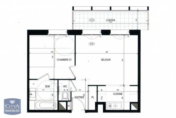 Appartement à louer 2 pièces 42.77m² Reims (51100)