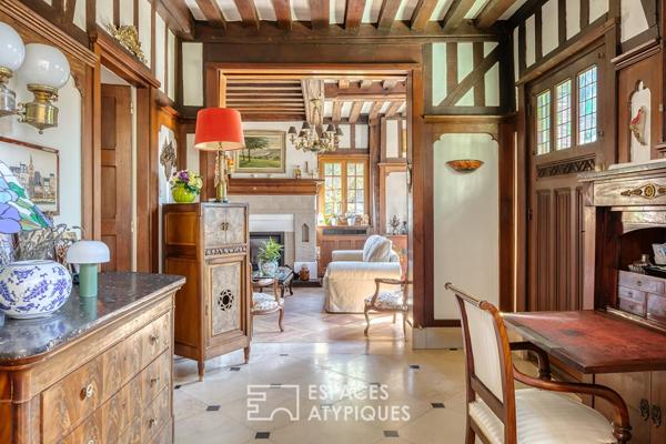 Demeure anglo-normande avec maison d’amis proche du Jardin des Plantes