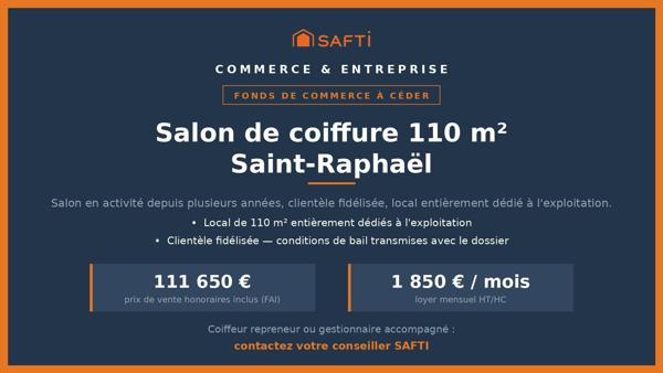 Salon de coiffure — 110 m² — Saint-Raphaël