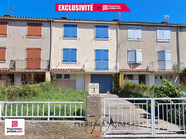 TREBES Maison 100m2 Entièrement Rénovée - 3 chambres- jardin - garage - 134000