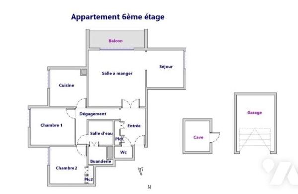 Appartement Saint-Etienne 4 pièces 77m²