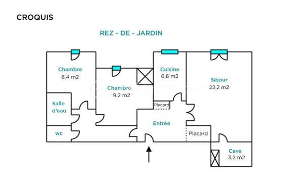 Appartement de 62 m²