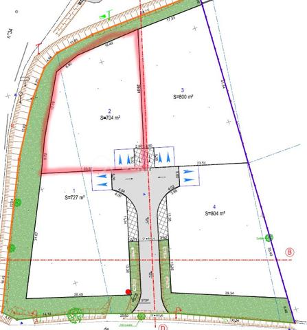 Terrain de 704 m²