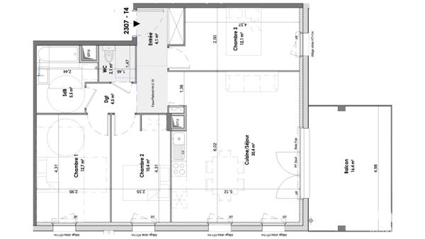 Appartement à vendre 4 pièces 82 m² Riom